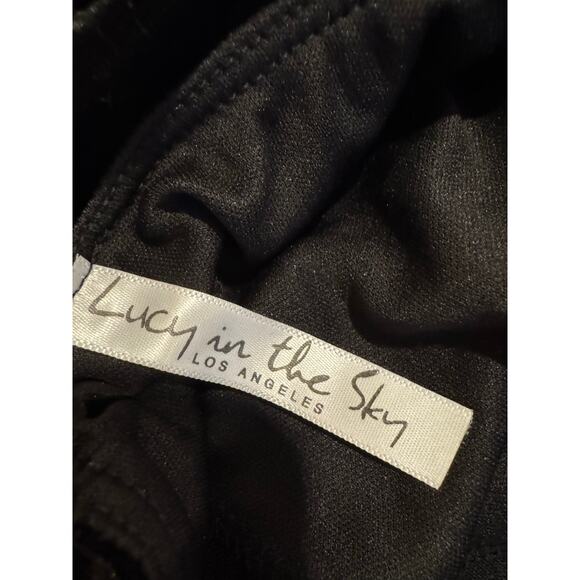 Lucy In The Sky Giana Black Velvet Maxi Dress Small - Picture 8 of 9